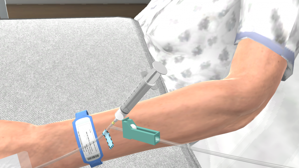 Administering Iv Medication Bolus Via An Existing Line Nursesim Classic